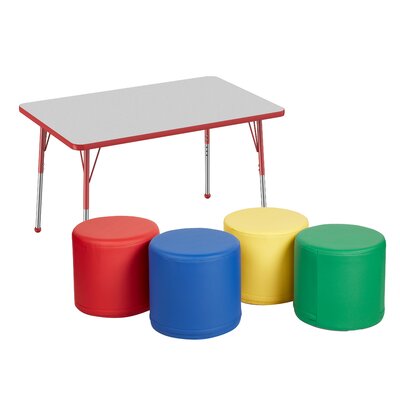 T-Mold Adjustable Height Rectangular Activity Table & Chair Set -  Factory Direct Partners, 12318-235