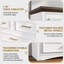 40" 6 Drawer Dresser For Bedroom Brown And White-828989223