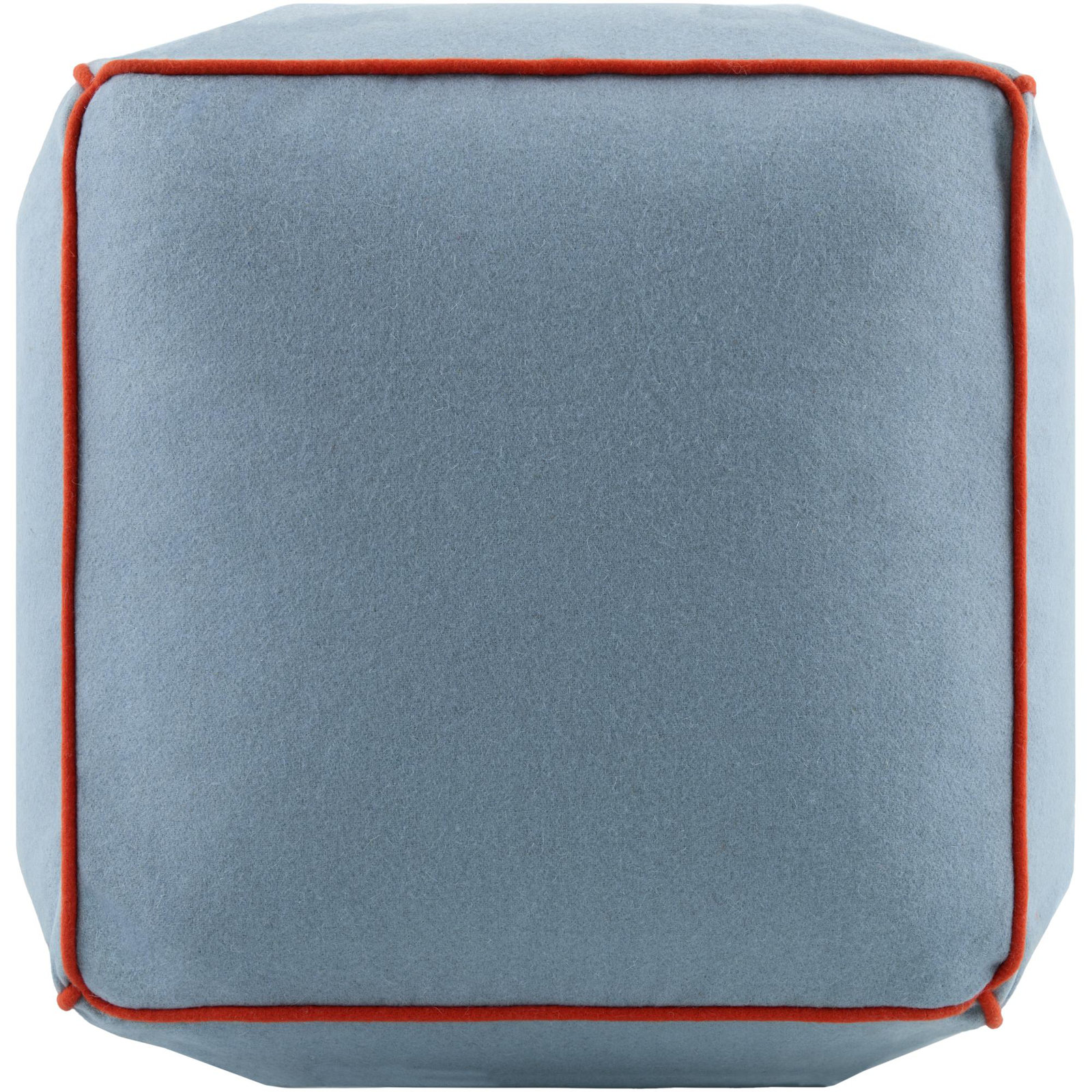 Ackerly Pouf, Blue/Red