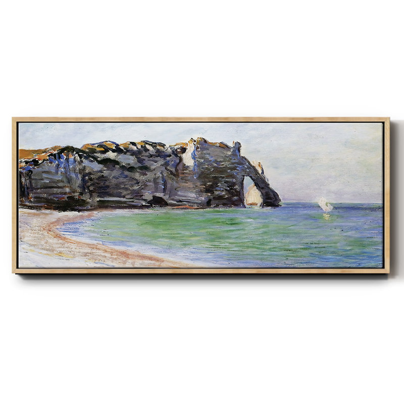 Le Manneport, Etretat, la Porte d'Aval, 1885 - Toile encadrée