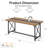 Marina 70.9'' Rectangle Farmhouse Dining Table With Strong Metal Frame For 6-8