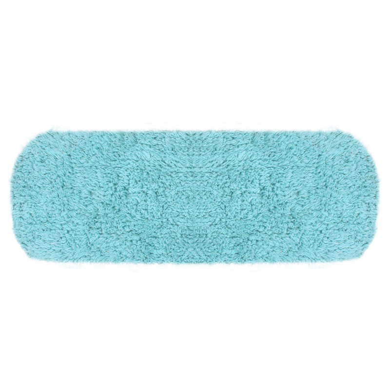 Bublitz 100% Cotton Tufted Rug, Extra Soft & Machine Washable 10"x22" Tank Cover, Turquoise