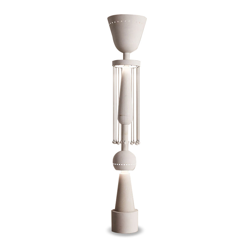 Lampes sur pied en métal blanc