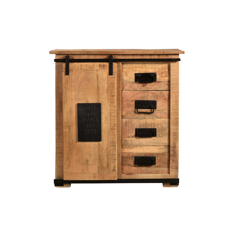 Miltona Solid Wood 1 - Door Rectangle Accent Cabinet