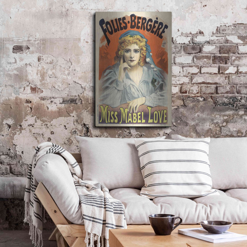 "Folies-Bergere, Miss Mabel Love (1895)" par Luxe, H 24 po x l 16 po