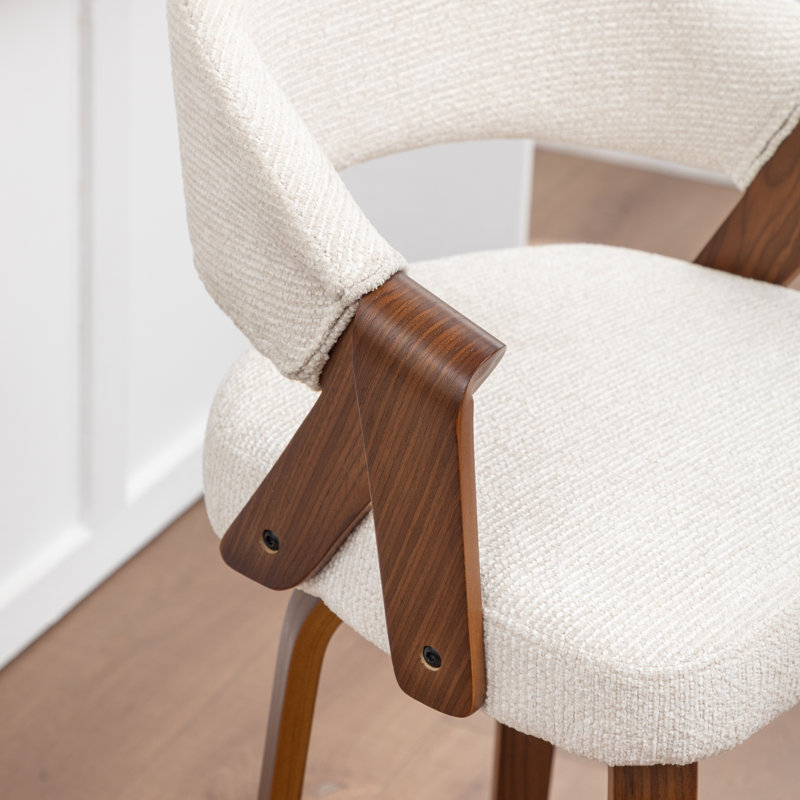 Providence Upholstered Swivel Counter Stool, Beige