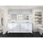 White Double Bath Vanity 80 In. W X 22 In. D, And 30 In. Mirrors-117984883