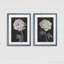 «Black and White Flowers I», ensemble de 2 reproductions d'art encadrées-1047400657-1047400655-1047400651