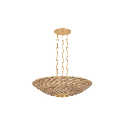 Ollie 28" 3-Light Wicker Pendant