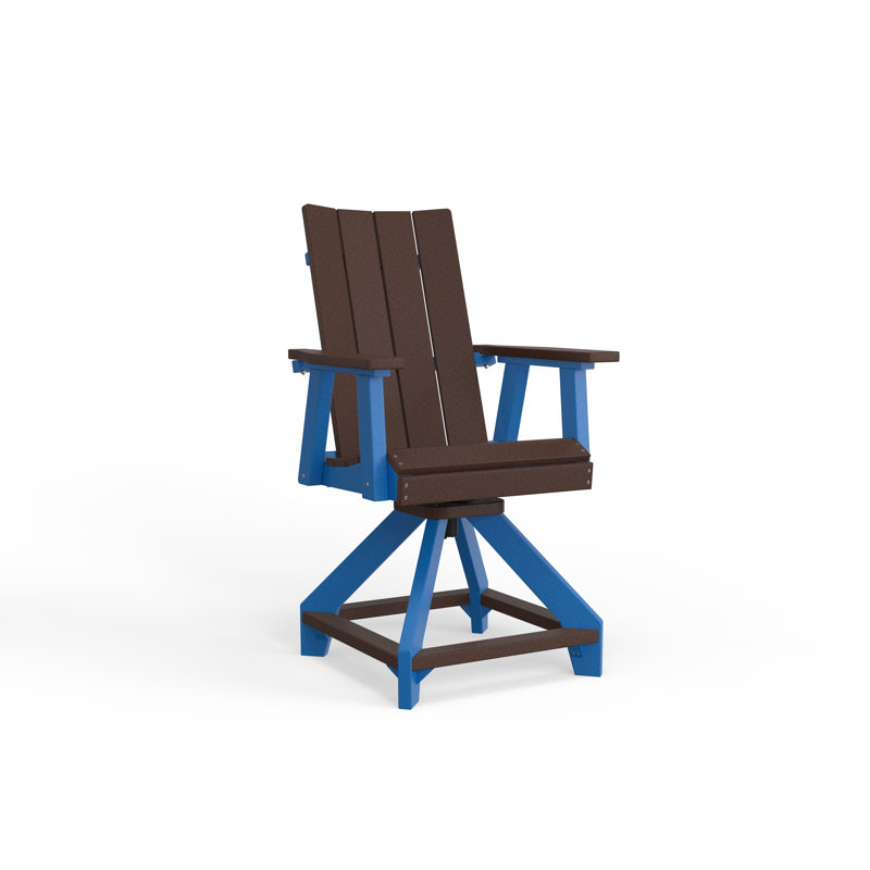 SOL Outdoor Bar Stool, Pacific Blue, Aruba Blue