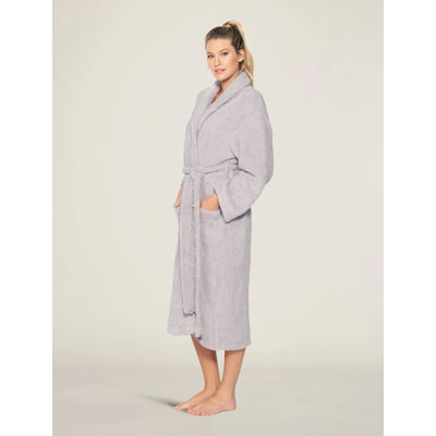 Barefoot Dreams B509-58-01 CozyChic Comfortable Adult Robe, Dove Grey, Size 1