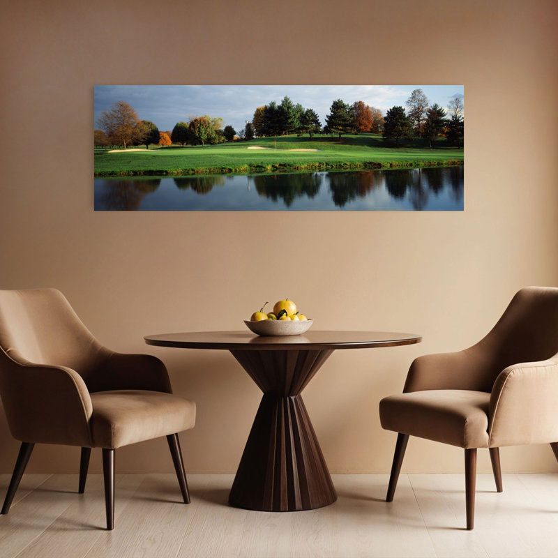 Pond in a golf course Westwood Golf Course Vienna Fairfax County Virginia USA 1 Piece Wrapped Canvas Panoramic Wall Art