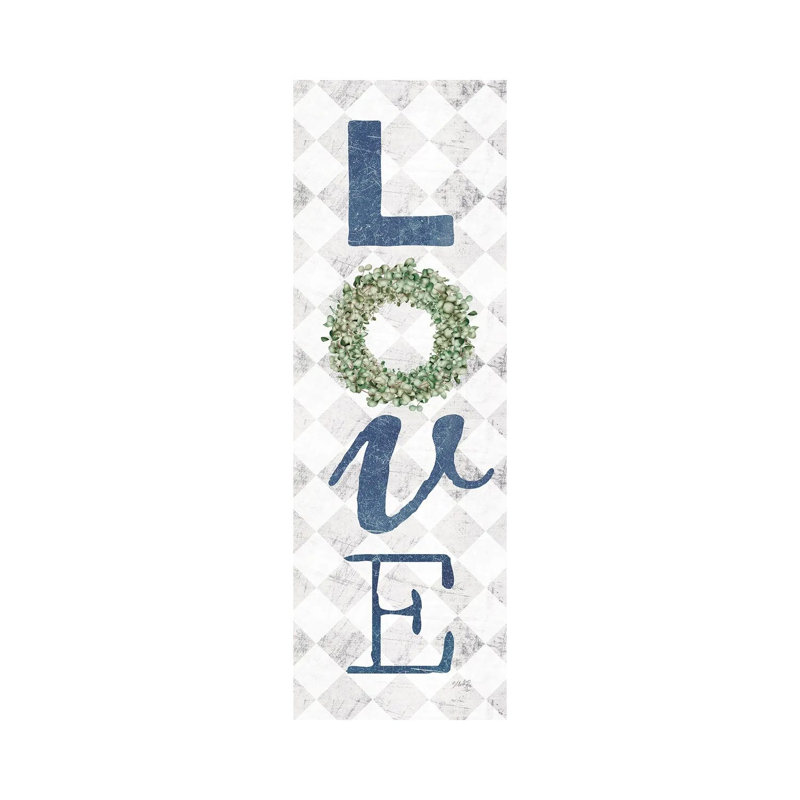 Love With Eucalyptus Wreath II by Marla Rae - Panoramic Print on Canvas, 121.92 cm H x 40.64 cm W x 1.91 cm D, Wrapped Canvas