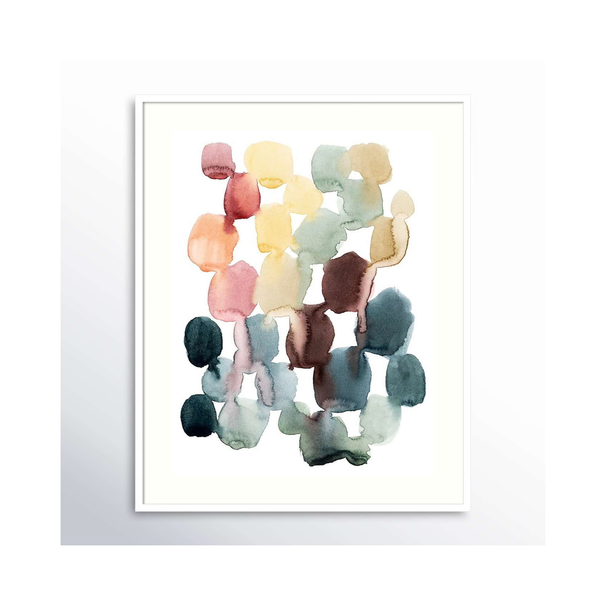 Desert Stones II by Grace Popp, Black Framed Paper, 20" H x 17" W