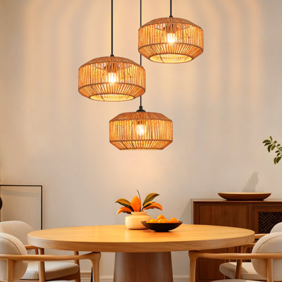 3 - Light Stainless Steel Caged Pendant