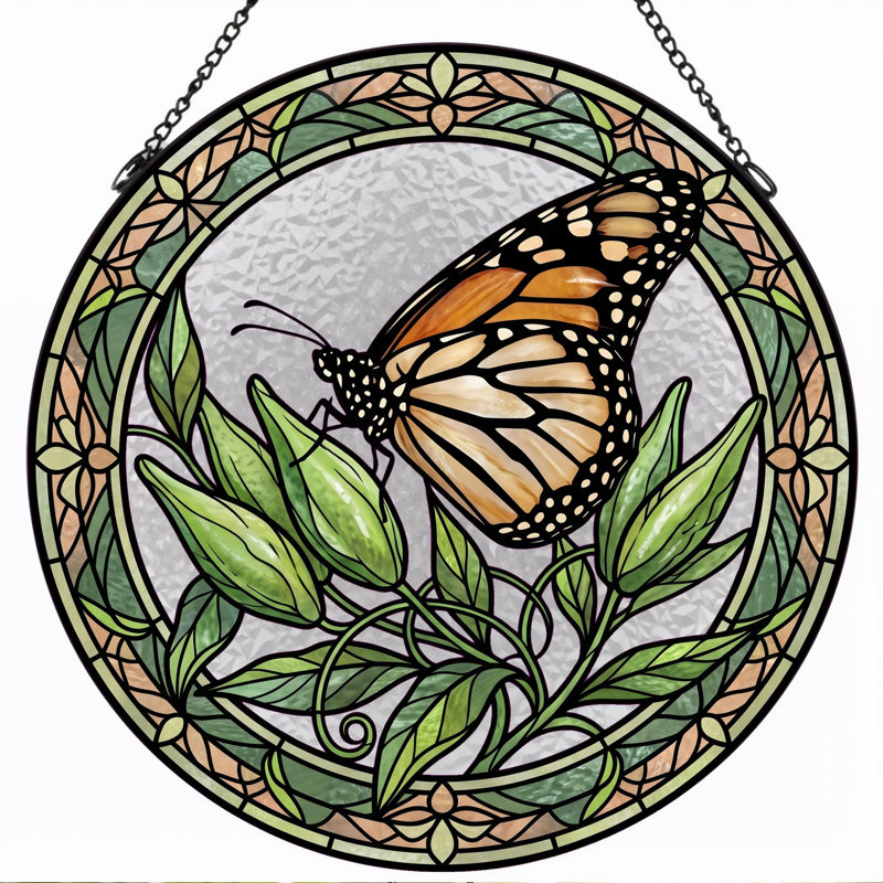 Panneau de vitrail de jardin Butterfly H 12 po, 12"H