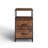 18" wide Industrial Wooden Nightstand with Iron Frame and 2 Drawers-29675390-86015847