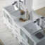 Ensemble de meuble-lavabo de salle de bain double 84 po avec miroir Mance-24551145