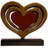 Kanthiah Heart Shape Handmade Wooden Sculpture Symbol of Love Valentines Day Tabletop Art for Home Decor