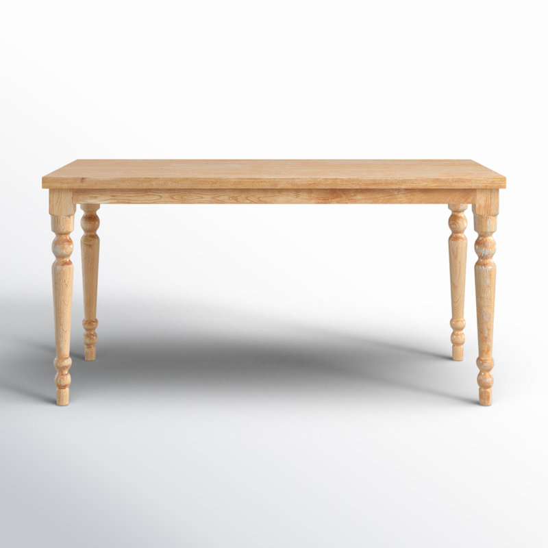 Anistyn 63" Solid Wood Dining Table, Natural