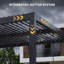 Pergola d'extérieur en aluminium avec toit ajustable Elowen 10 pi x 12 pi-131236203