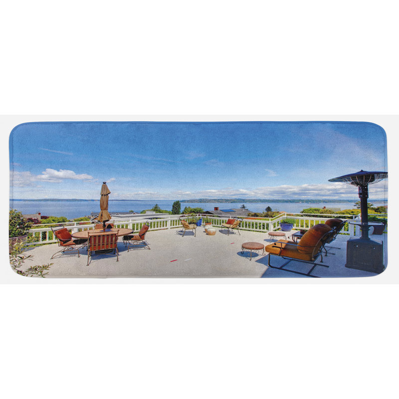 Tapis de cuisine en multicolore pour décor de mer blanc maison terrace balcon