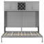 Grand lit escamotable mural avec armoires supérieures et porte-bouteilles, armoire-lit pliable, lit escamotable peu encombrant, gris-1025790942-1025790939