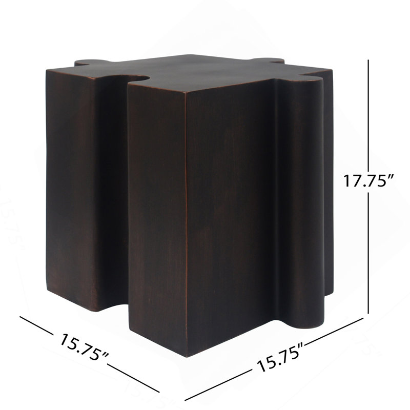 Ensemble de 2 tables artistiques, tables d'appoint modulaires Mgo avec emboîtement (1 convexe et 1 concave), capacité de 200 lb pour l'intérieur et l'extérieur, cuivre antique