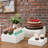 MyGift Oak Display Riser Buffet Accessory