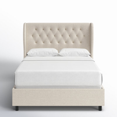Tomey Upholstered Wingback Bed