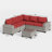 5-Person Outdoor Sectional Sofa Set With All-Weather HDPE Rattan, Cushions, And Wide Armrests-1007000678