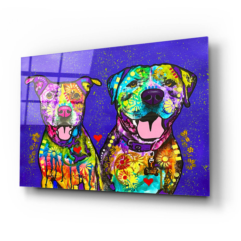 «Two Pitties» par Dean Russo, H 16 po x l 24 po