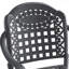 Ensemble de 5 meubles de patio en aluminium coulé avec cadre noir et coussins de siège