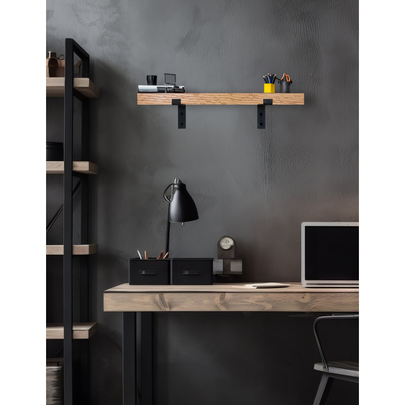 Tablette en bois massif Emerald Lee, H 2 po x l 12 po x P 4,5 po, Naturel