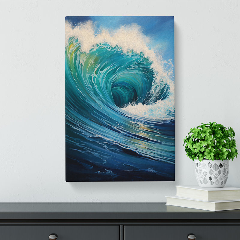 Ocean Modern Art - Wrapped Canvas, 50cm H x 35cm W x 3cm D