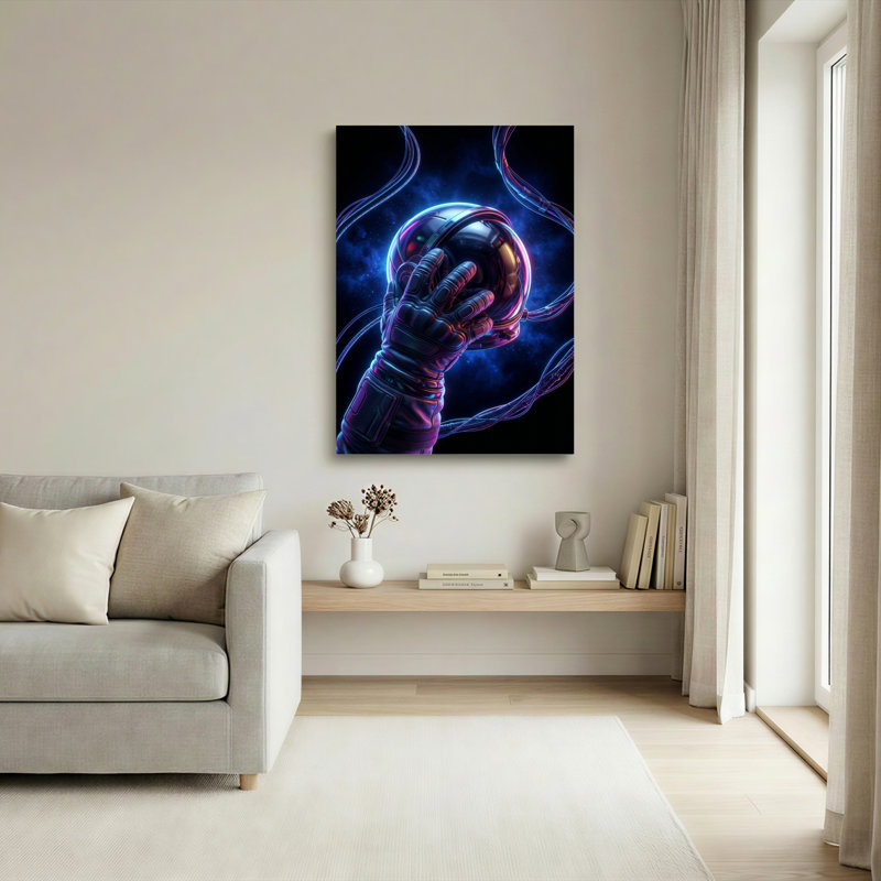 Ensemble de 1 tableau sur toile Cyber ​​Hand, 48"H x 36"W, Wrapped Canvas