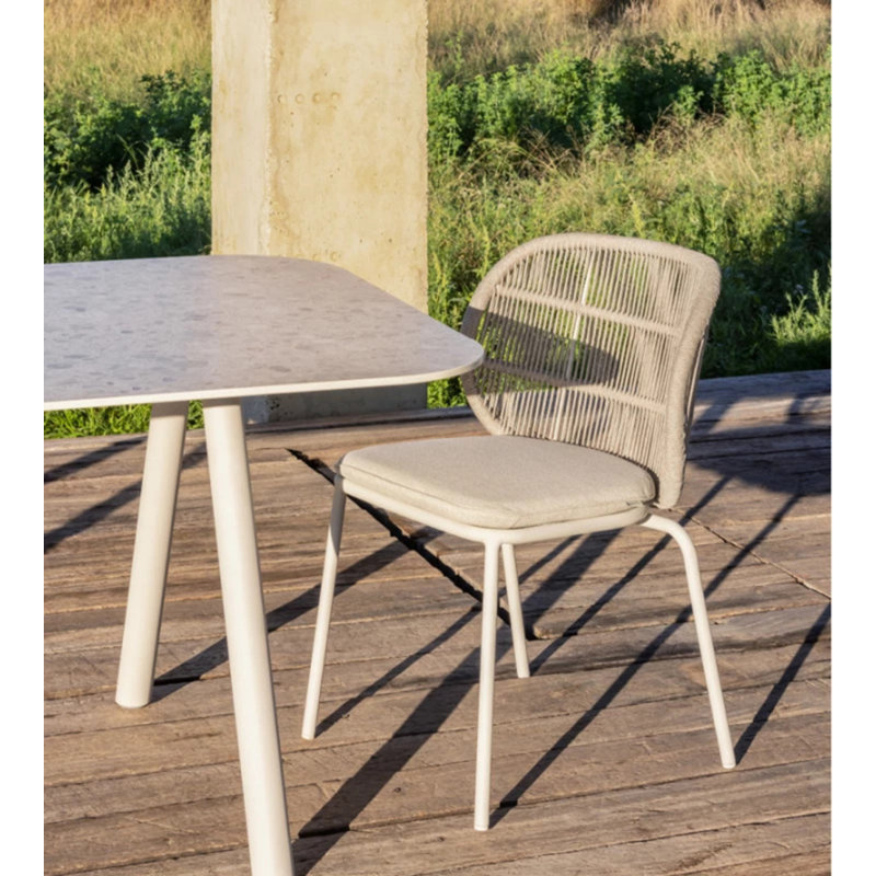 Kodo Outdoor Dining Side Chair, Fossil Gray