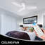 48 Inch Indoor Flush Mount Ceiling Fan without light-1943606425