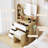 Modern Vanity Desk with Mirror & Adjustable LED Lights, 4 Drawers, Storage Shelves, Power Outlet, USB Ports-129020417