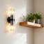 Applique murale sans fil avec abat-jour en cristal K9, lampe murale intérieure moderne à double tête pour le salon, la chambre à coucher, le couloir, la salle de bain et la cuisine