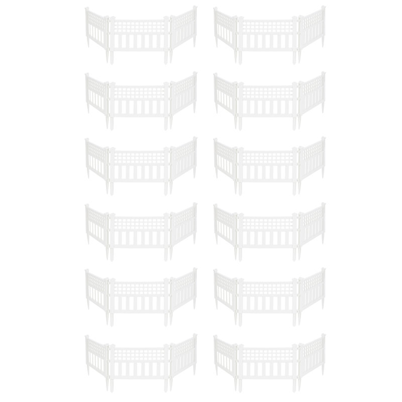 20.5'' H x 24'' W White Plastic Fencing with 36 Panel(s) Included