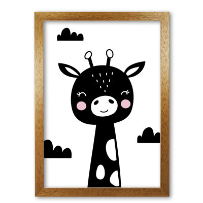 Scandi Black Giraffe - Print