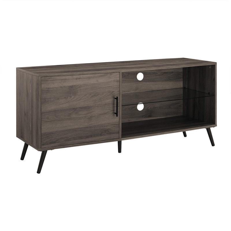 Villela Unfinished TV Stand for TVs up to 60", Slate Grey