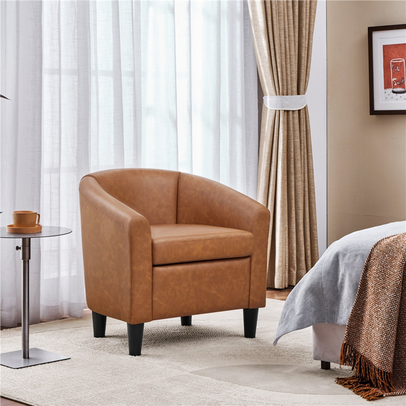 Fauteuil de 27,5 po Altoga CAL117, Similicuir brun