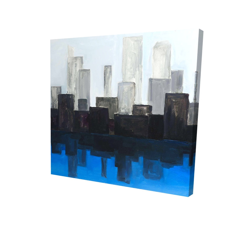 Blue City - Art contemporain sur toile pour la décoration intérieure