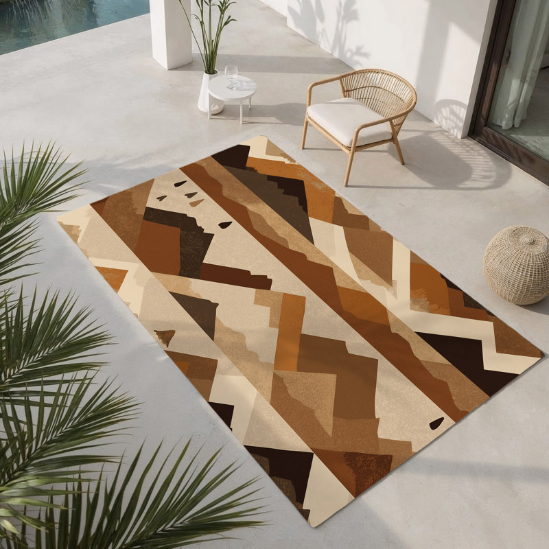 Canyon Veil Indoor And Outdoor Area Rug, Rectangle 3' x 5'