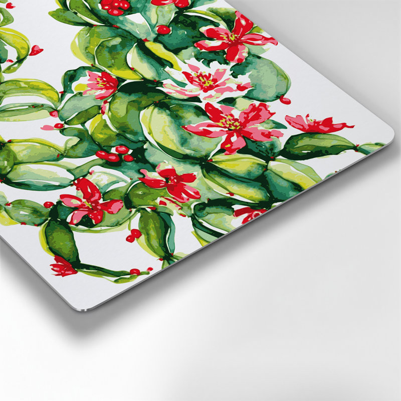 Aquarelle botanique 80, art mural en métal beige, H 12 po x l 12 po
