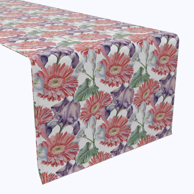Fabric Textile Products, Inc. Table Runner, 100% Cotton, Floral 201