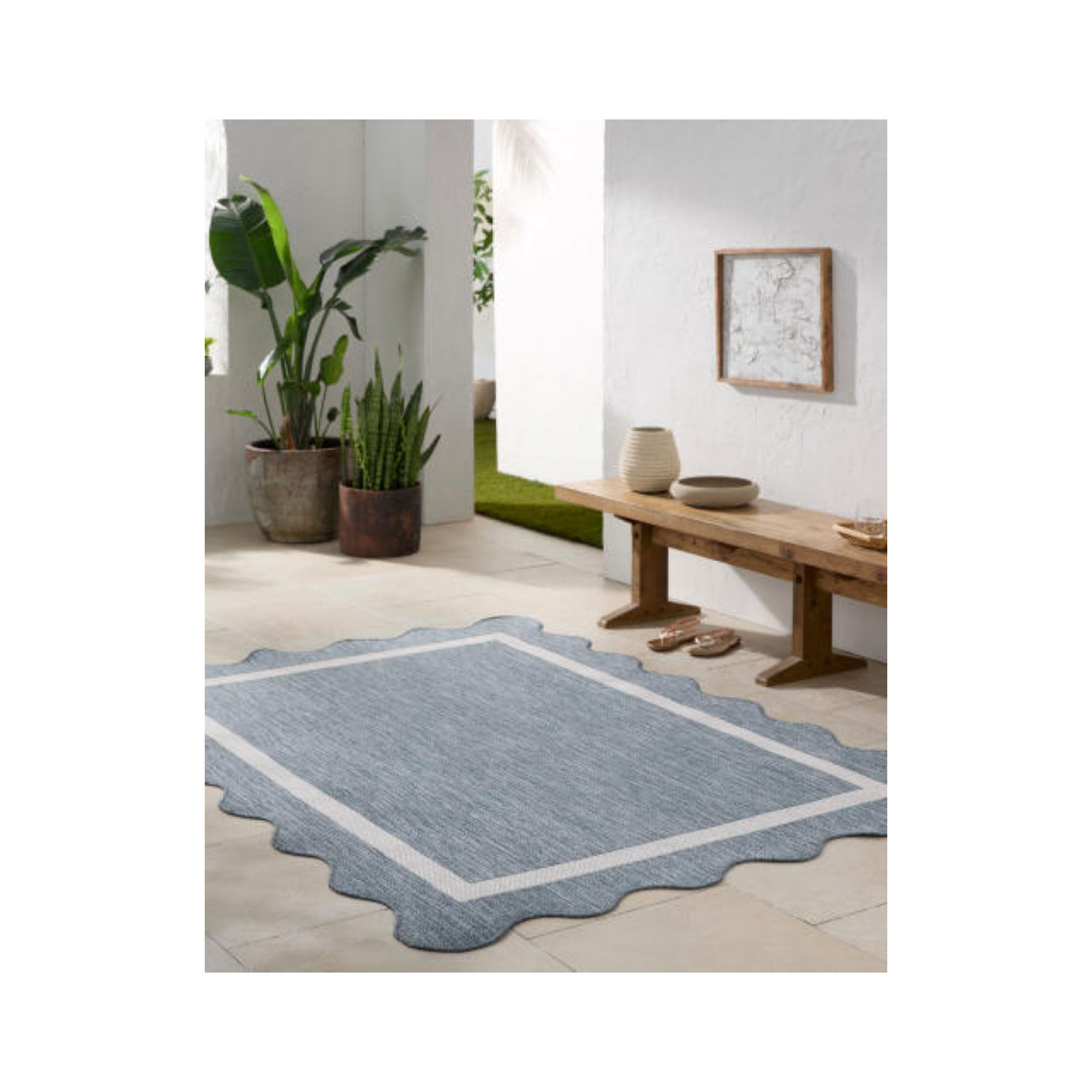 Skiles Machine Woven Rug, Rectangle 6'6.7" x 9'0.3"