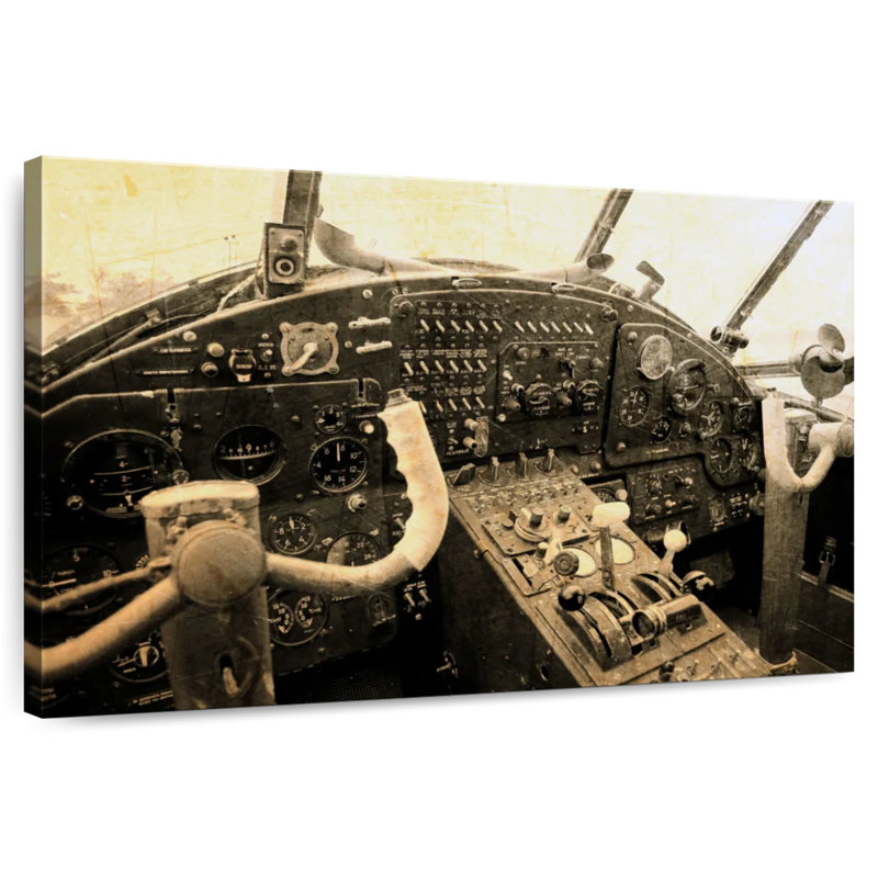 Mehar Grunge Cockpit Aircraft, 32" H x 48" W
